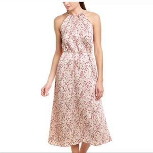 Joie Kasey floral red belted midi dress XL NWT